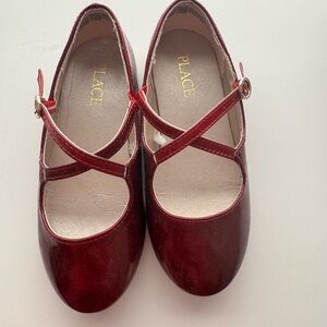 The Children's Place Glossy Burgundy Mary Jane Shoes